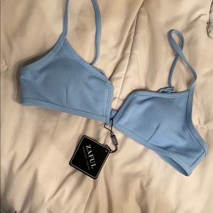Zaful light blue bikini top